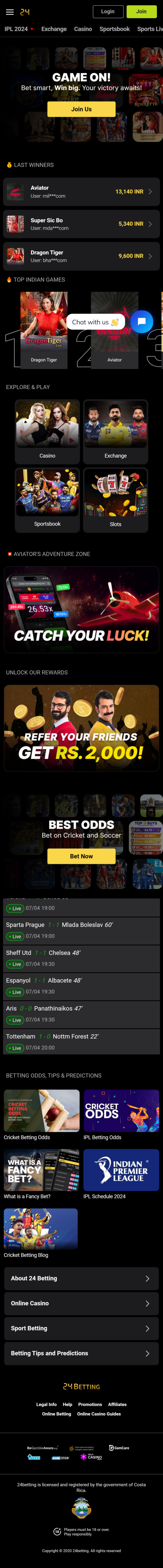 24betting India mobile